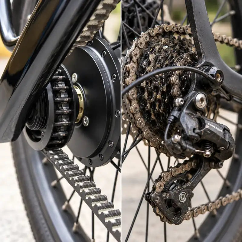 Single-speed sprocket and multi-speed cassette compared with separate e-bike assist controls